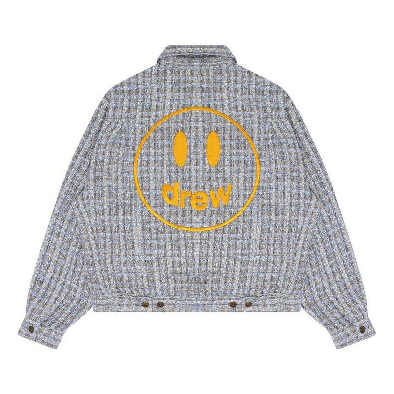 Drew House Boucle Mascot Oversized Trucker Jacket 'Grey Blue' DH-SS23-007
