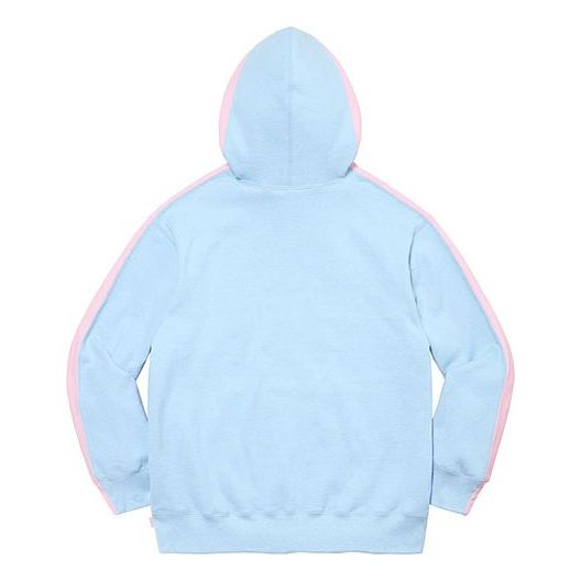 Supreme S Logo Split Hooded Sweatshirt 'Pink Blue' SUP-FW21-204