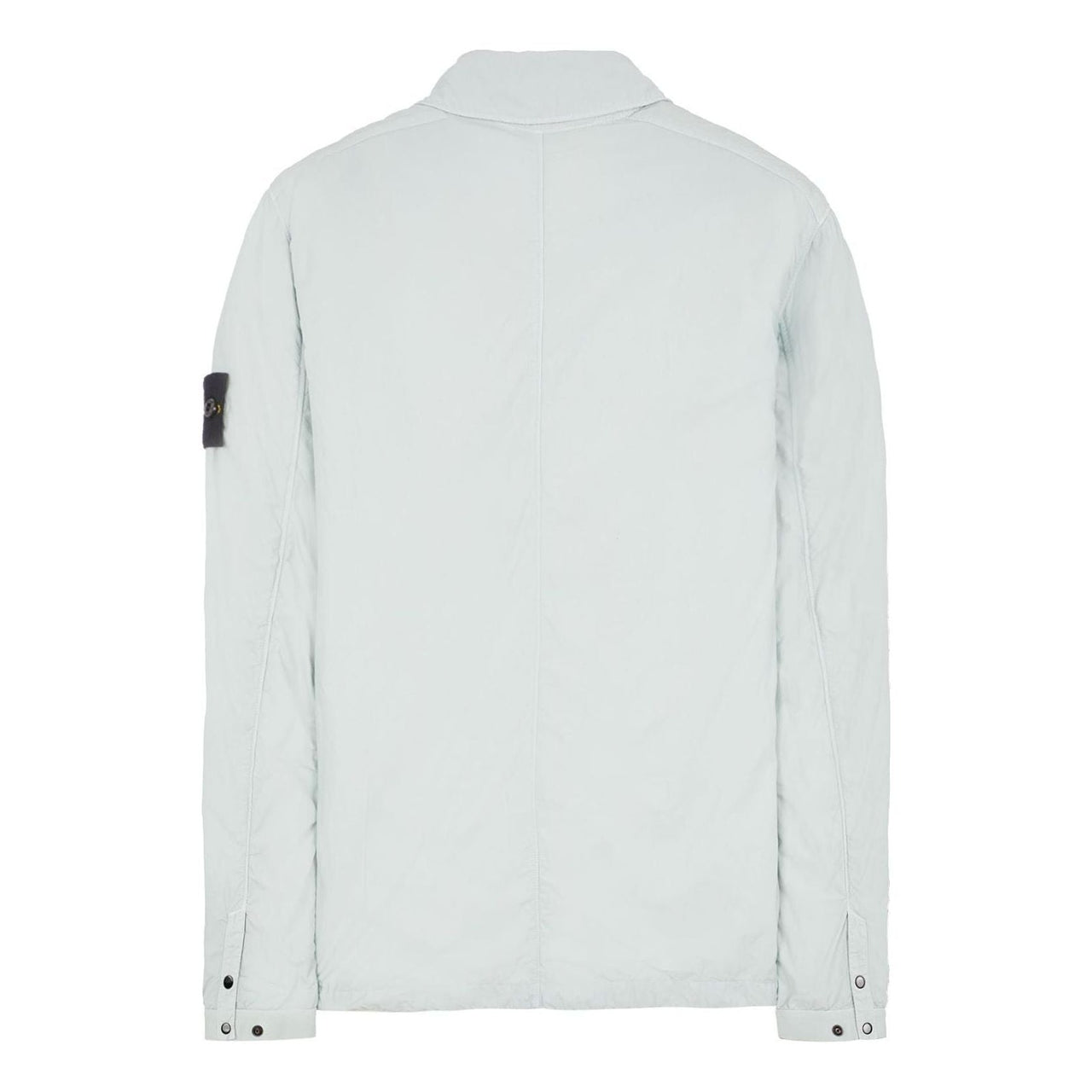 STONE ISLAND Brushed Cotton Canvas Zip Overshirt 'Pearl Grey' 7715101WN-V0161