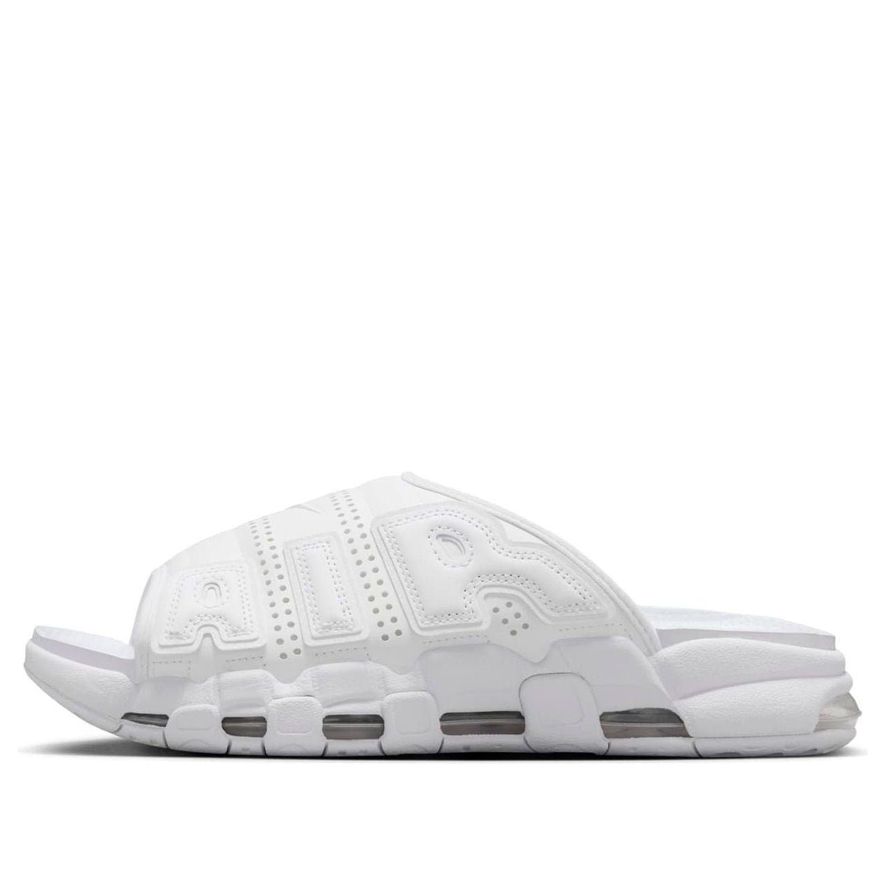 Nike Air More Uptempo Slides 'Triple White' FD9883-101