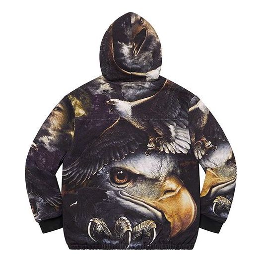 Supreme Eagle Hooded Work Jacket 'Black Yellow White' SUP-SS21-706