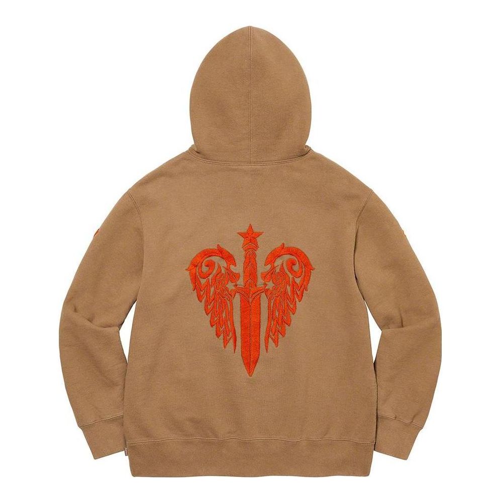 Supreme x The Great China Wall Sword Hooded Sweatshirt 'Brown Red Yellow' SUP-FW22-794