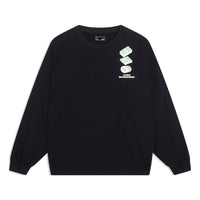 Li-Ning Skateboarding Graphic Long Sleeve T-shirt 'Black' AHST103-3