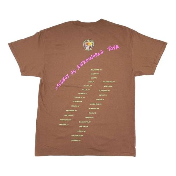 Travis Scott Cactus Jack x Sheck Wes Udboy On Astroworld Tour T-Shirt 'Brown' TC-351