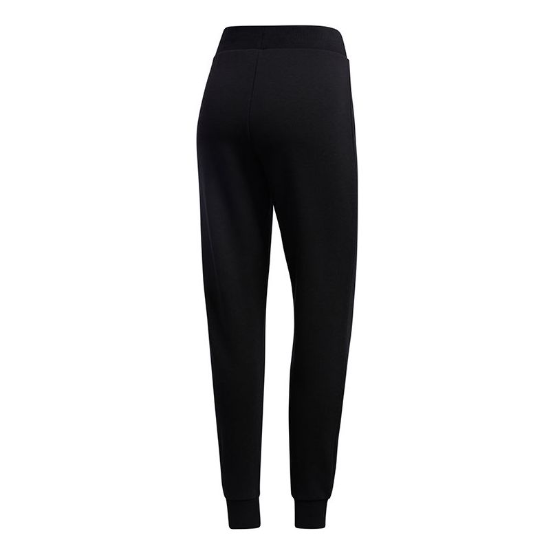 (WMNS) adidas Neo Essential Logo Pants Asia Sizing 'Black White' GJ7917