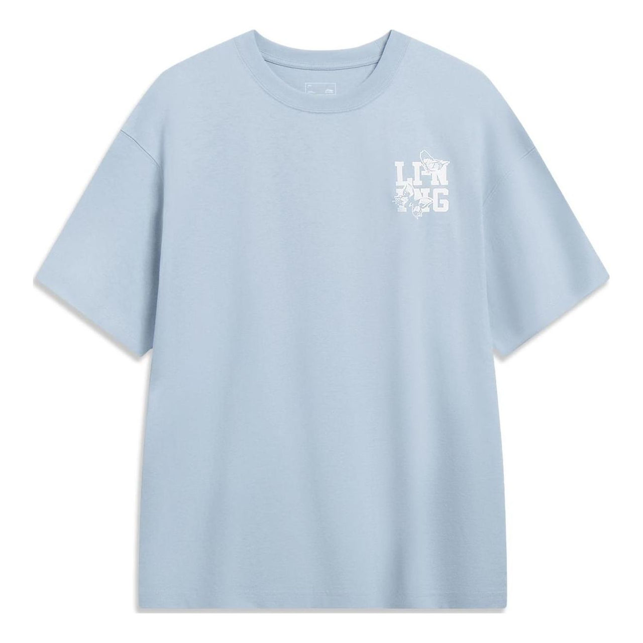 Li-Ning Chinese Culture Butterfly Graphic T-shirt 'Light Blue' AHST203-2