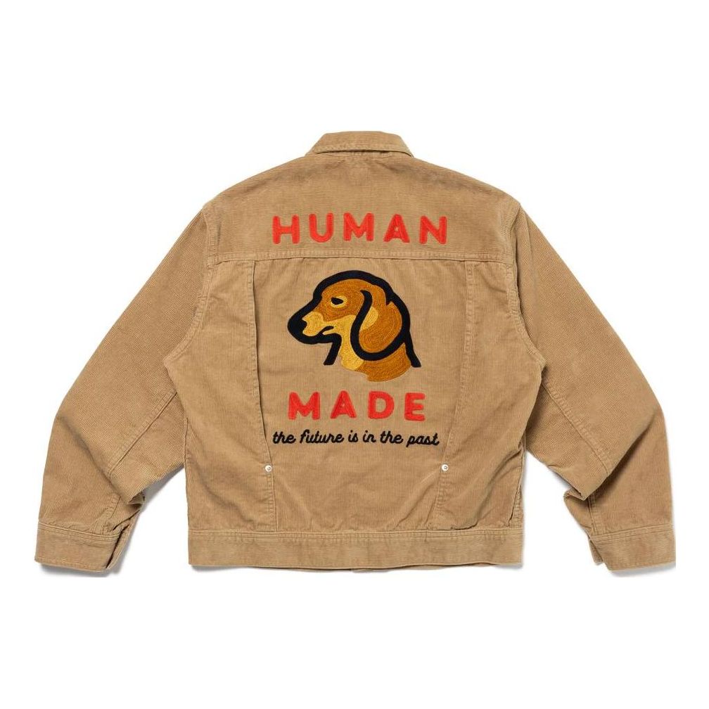 HUMAN MADE Dachs Corduroy Work Jacket 'Beige' HM26JK005