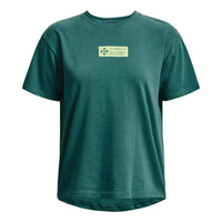(WMNS) Under Armour Project Rock Globe T-shirt 'Coastal Teal' 1376917-722