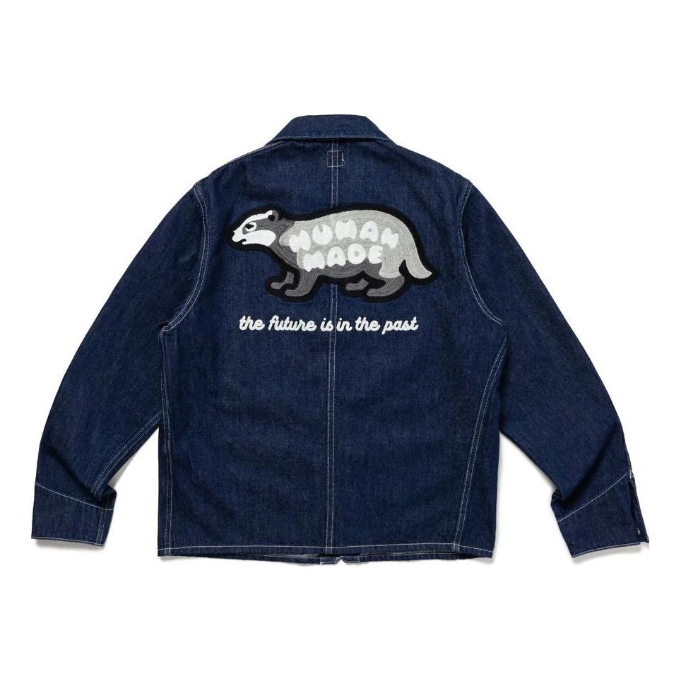 HUMAN MADE Denim Short Coverall Jacket 'Blue' HM26JK007