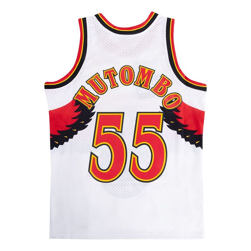 Mitchell & Ness x NBA Atlanta Hawks 1996-97 Swingman Jersey 'Dikembe Mutombo 55' SMJYSB20009-AHAWHIT96DMO
