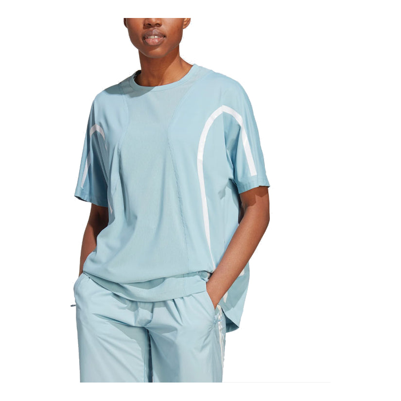 (WMNS) adidas by Stella McCartney TruePace Running Loose T-Shirt 'Blue White' IC6015