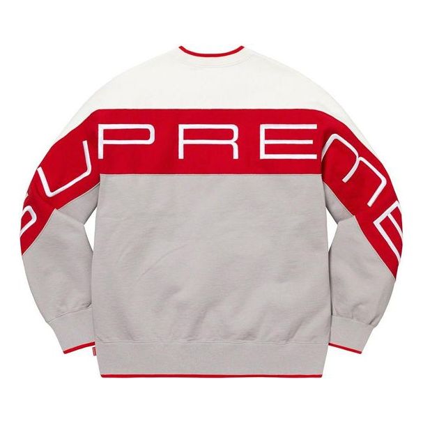 Supreme Stretch Crewneck 'White Red Grey' SUP-SS22-708