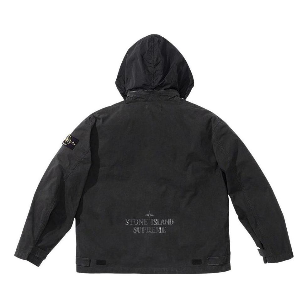 Supreme x Stone Island Cotton Cordura Shell Jacket 'Black' SUP-SS22-716