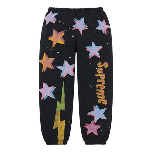 Supreme Gonz Stars Sweatpants 'Black Yellow Pink' SUP-SS21-454