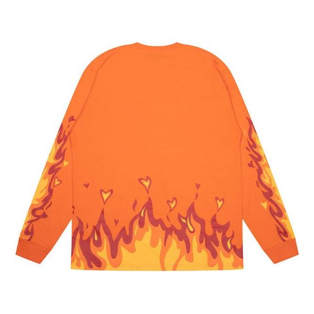 Drew House Fire Long Sleeve T-shirt 'Orange' DR-FW22-789