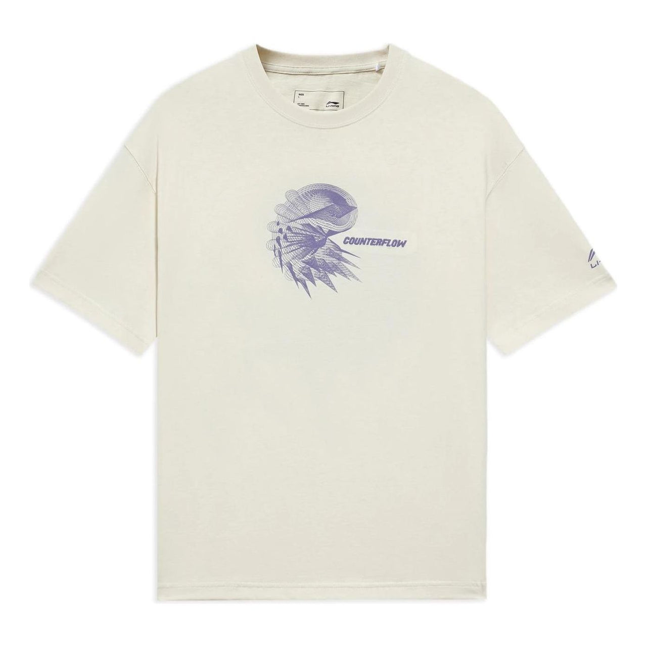 Li-Ning Counterflow Graphic T-shirt 'Creamy White' AHSS885-2