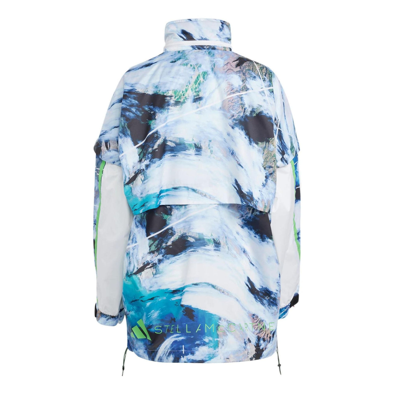 (WMNS) adidas by Stella McCartney TrueNature Packable Jacket Printed 'White Blue' HT1122