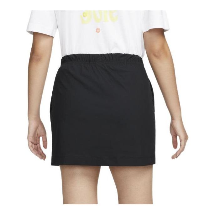 (WMNS) Nike Sportswear Essential High-waisted Woven Skirt 'Black' DM6252-010