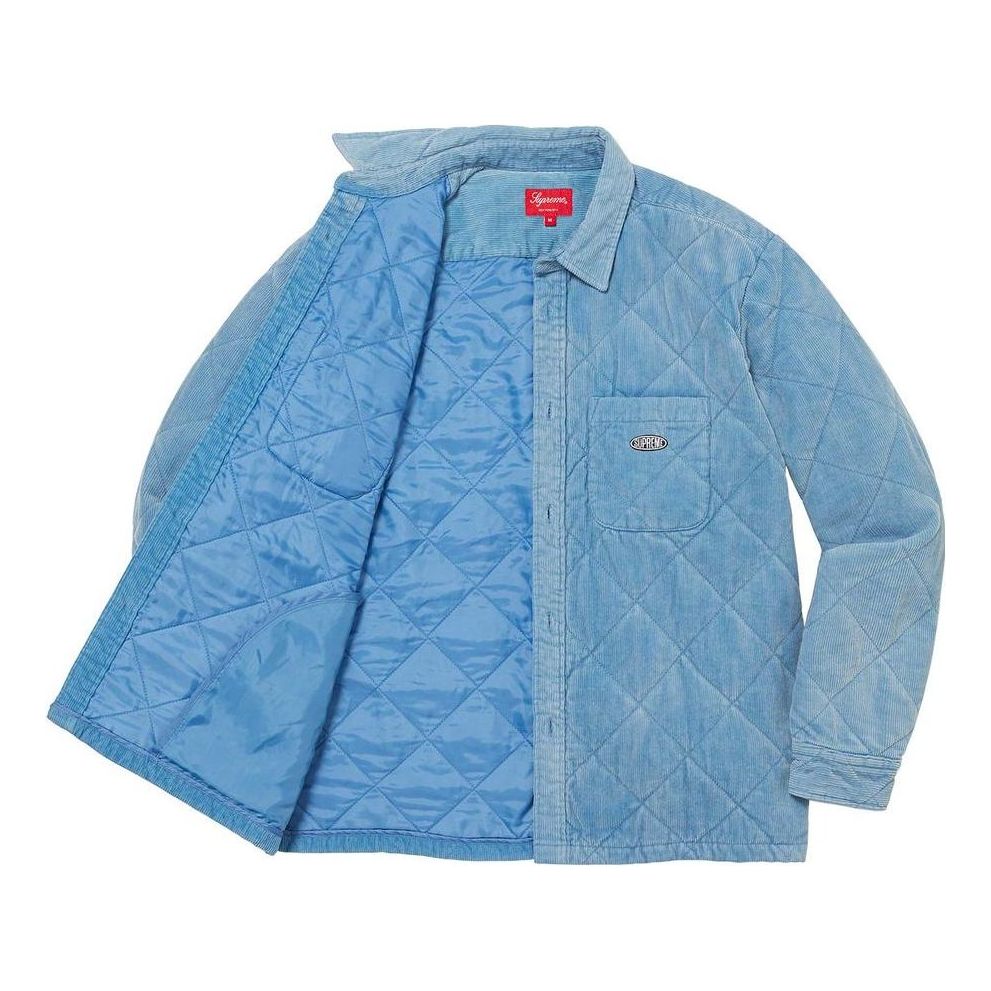 Supreme Quilted Corduroy Shirt 'Teal' SUP-FW22-734