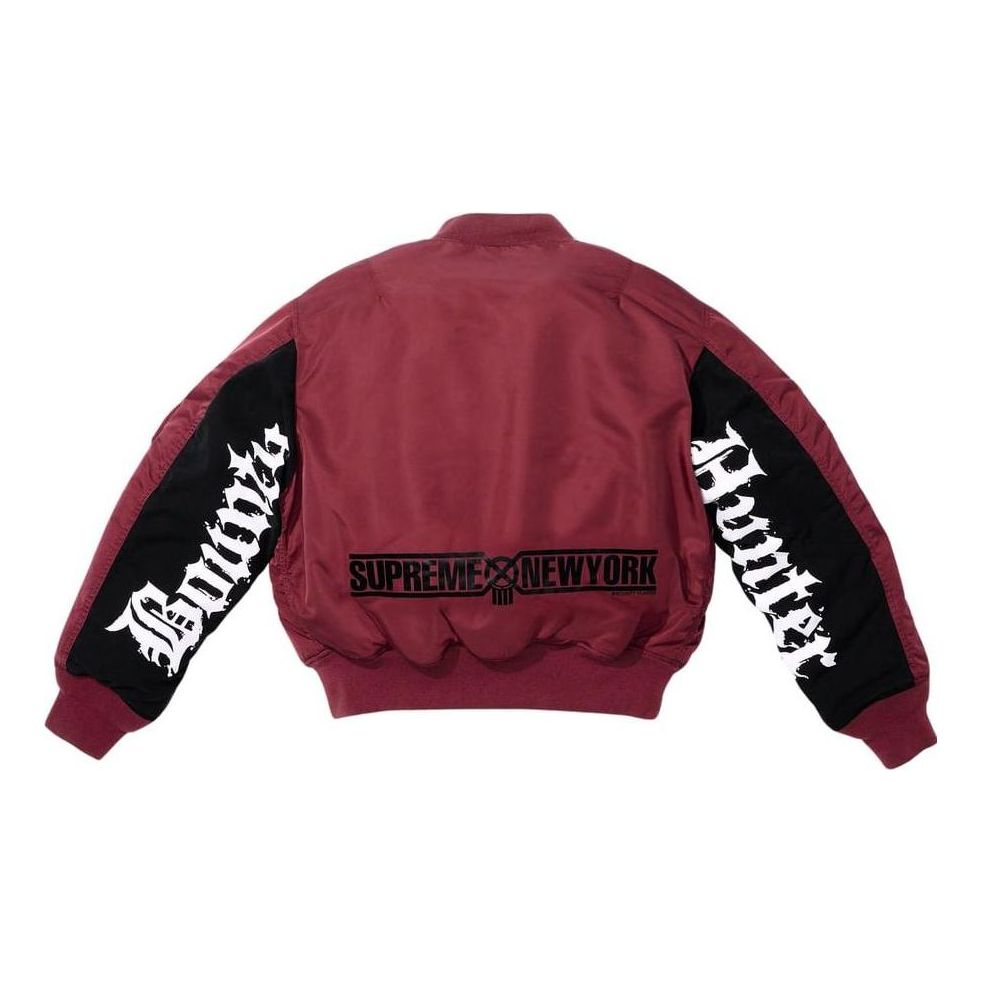 Supreme x Bounty Hunter MA-1 Jacket 'Burgundy Black White' SUP-FW23-110