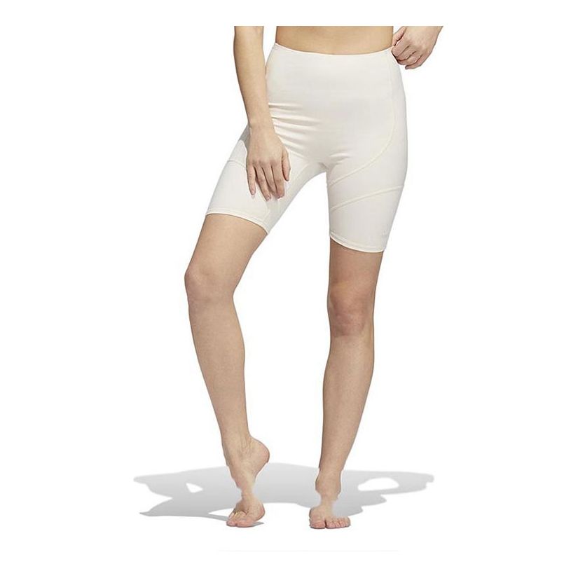 (WMNS) adidas Yoga 4 Elements Studio Pocket Short Tights 'White' HD4483