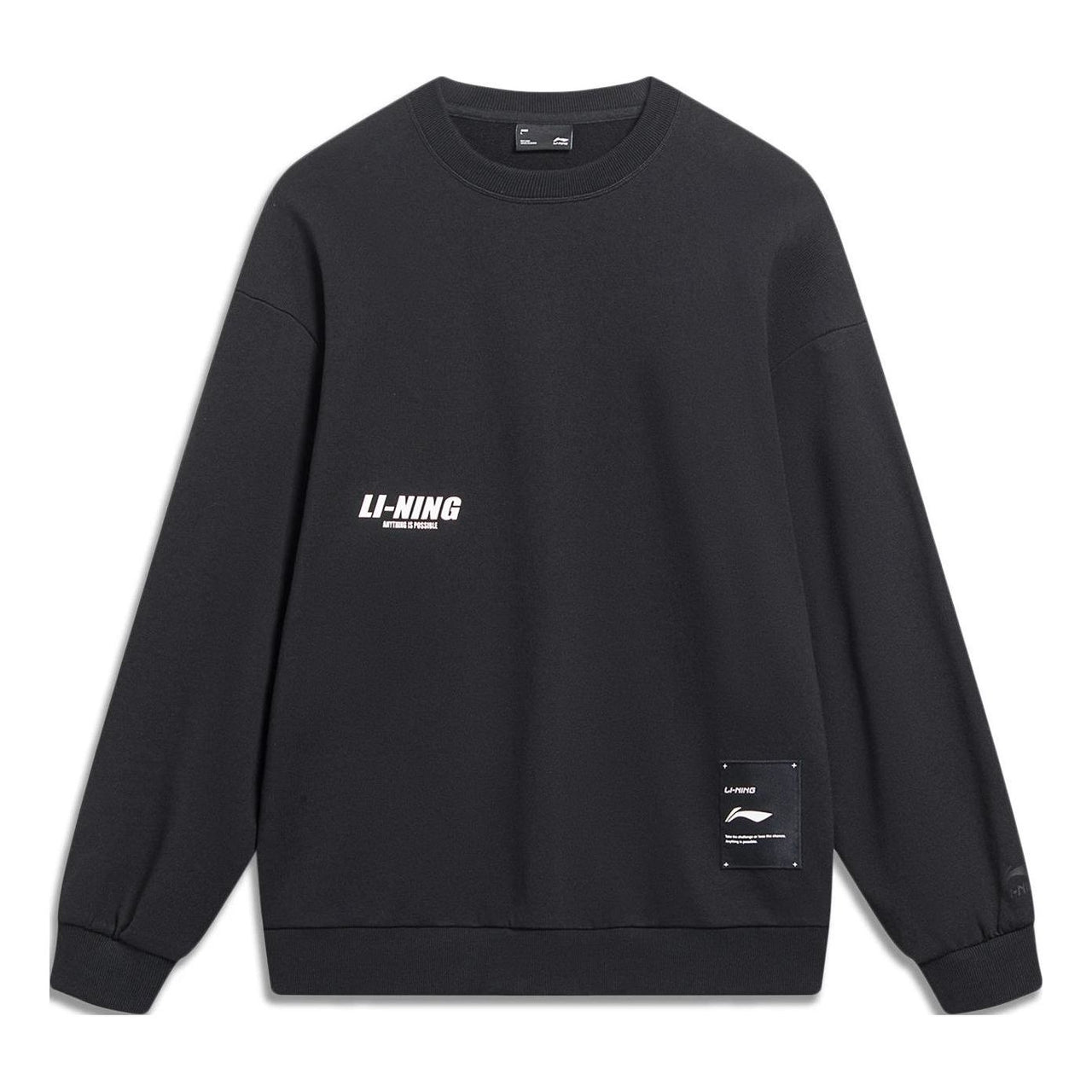 Li-Ning Anything Is Possible Graphic Sweatshirt 'Black' AWDT683-2
