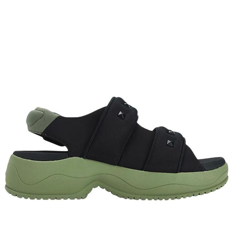 (WMNS) FILA Puff Sandals 'Black Green' F12W321401FBO