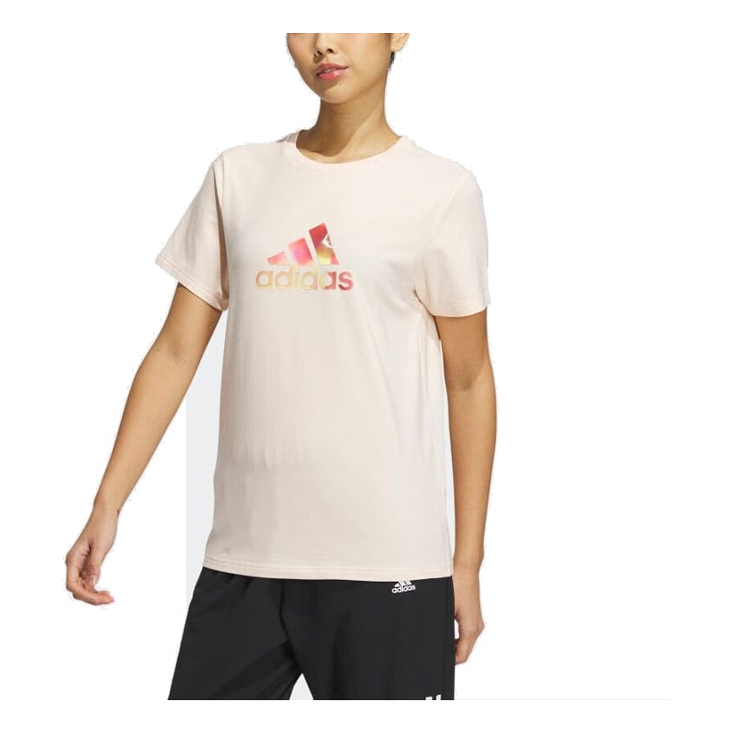 (WMNS) adidas Badge Of Sport T-Shirt 'Beige' HY2888