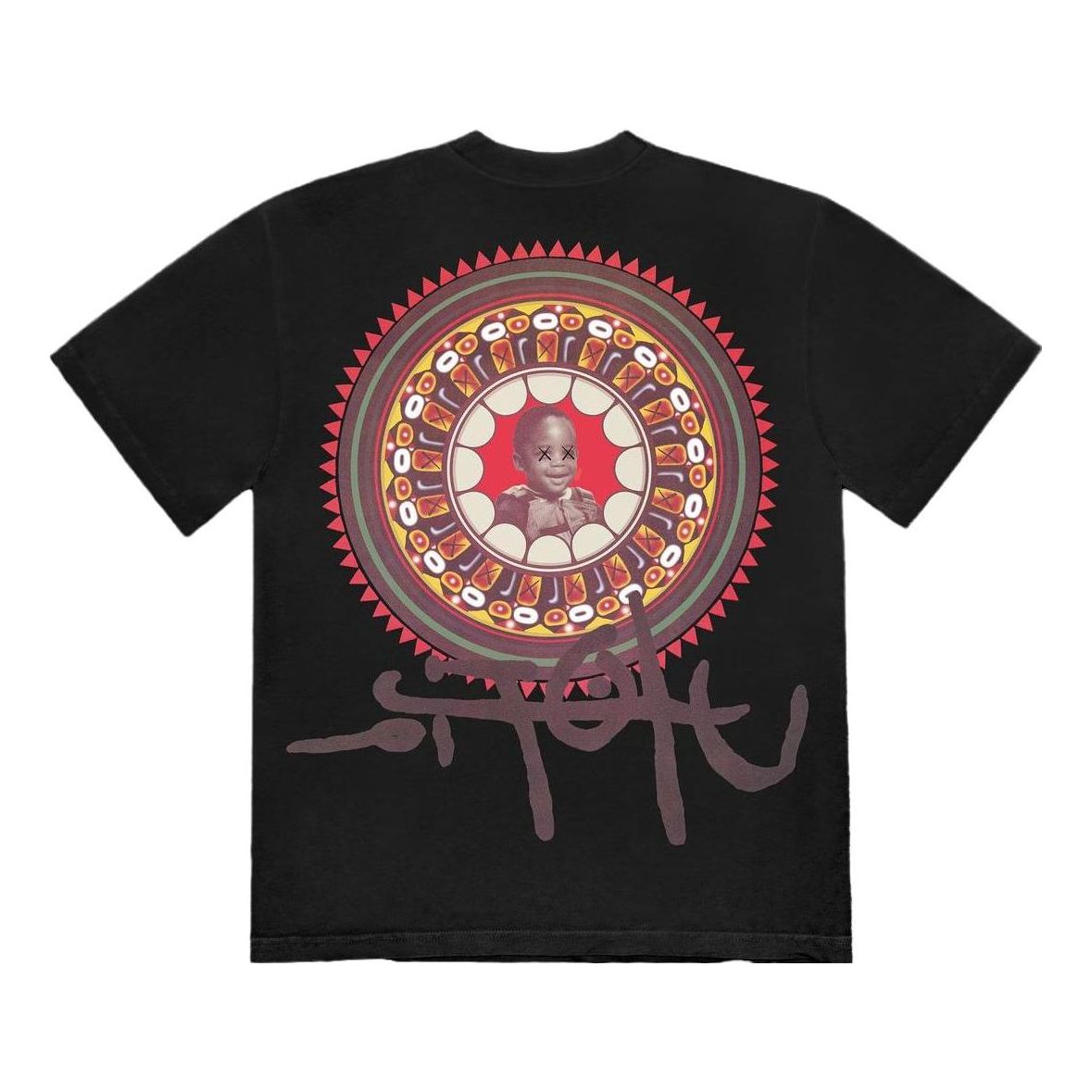 Travis Scott x KAWS Utopia II T-Shirt 'Black' TSUT-SS02