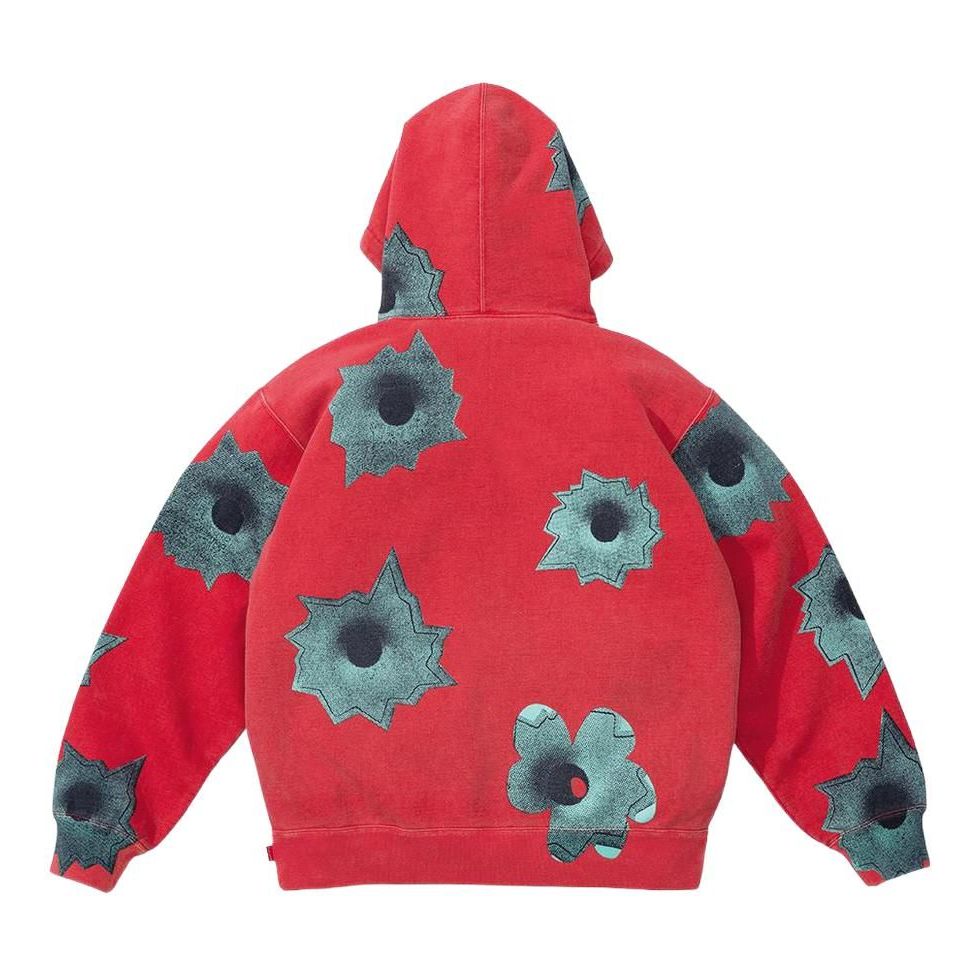 Supreme Nate Lowman Hooded Sweatshirt 'Red Grey' SUP-SS22-175