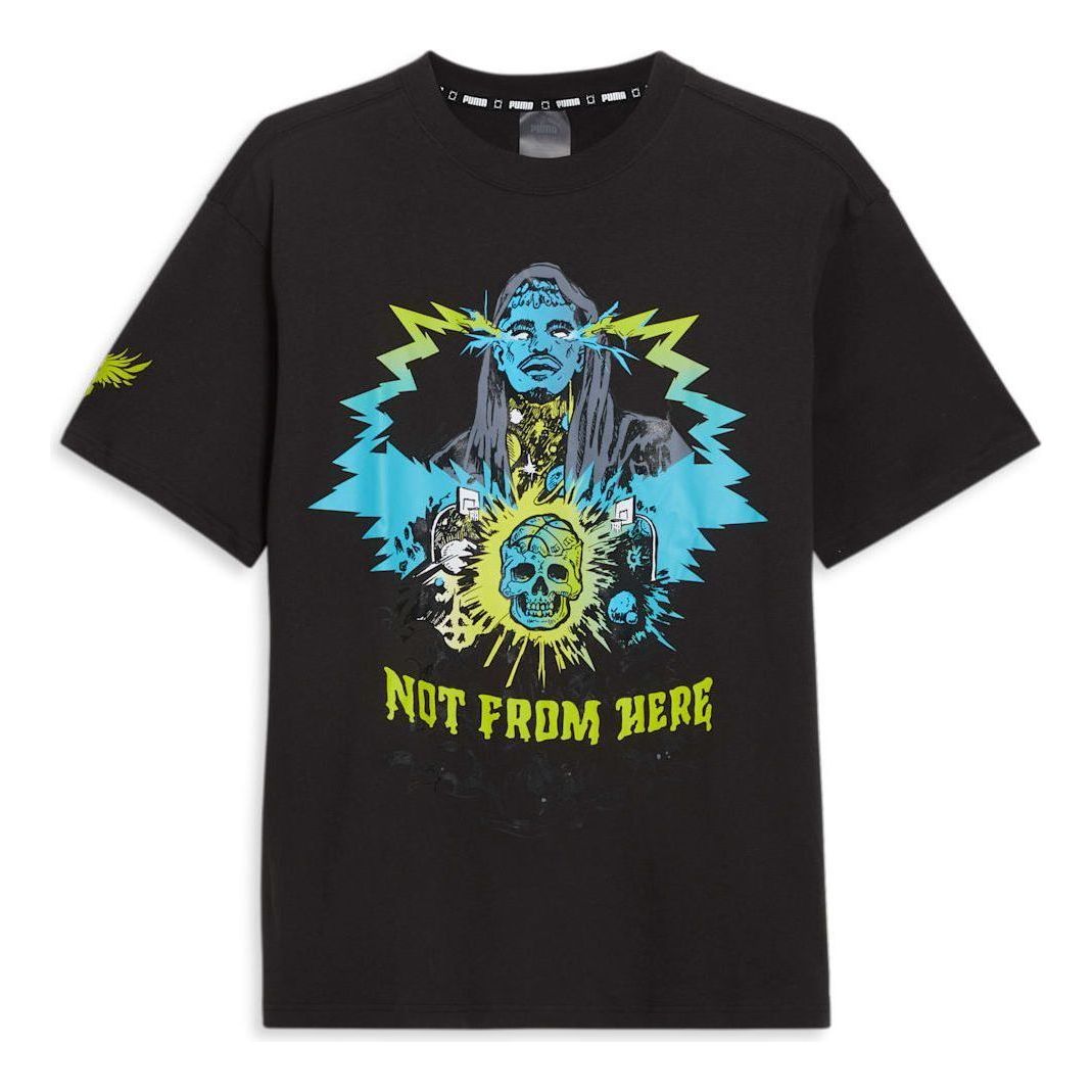 PUMA x MELO Blue Hive Basketball T-Shirt 'Black' 625146-01