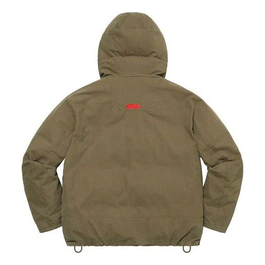 Supreme Hooded Down Pullover 'Olive Green' SUP-SS22-172