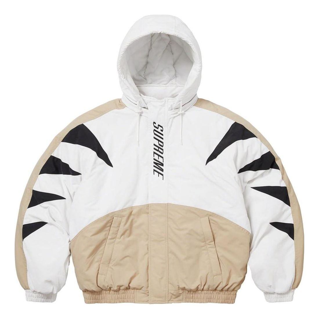 Supreme Wildcat Sideline Puffer Jacket 'White Black Beige' SUP-FW23-231