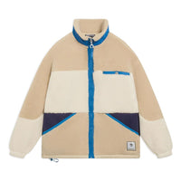 Li-Ning BadFive Graphic Color Block Polar Fleece Jacket 'Khaki Blue' AFDSA71-1