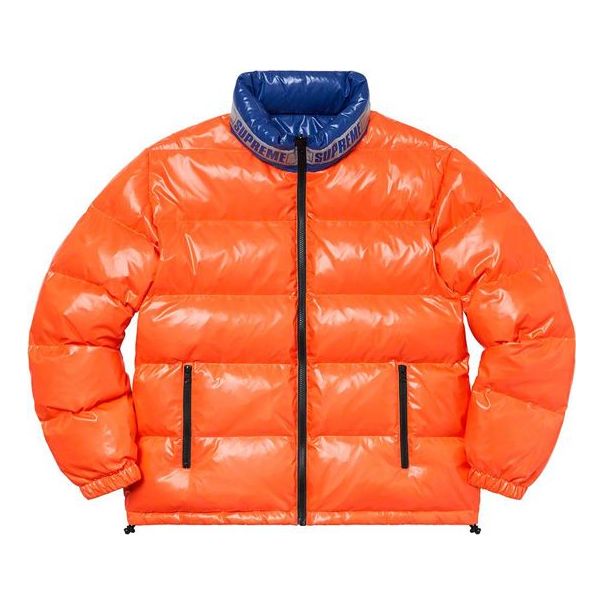 Supreme Shiny Reversible Puffy Jacket 'Blue Orange' SUP-SS20-165