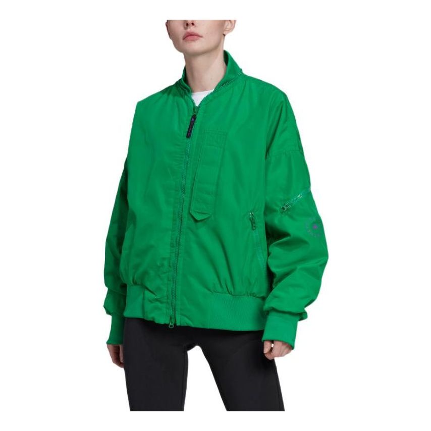 (WMNS) adidas by Stella McCartney Woven Bomber Jacket 'Green' HI0926
