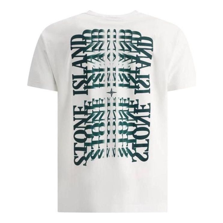 STONE ISLAND Logo Print Regular T-shirt 'White' 78152NS86-V0001