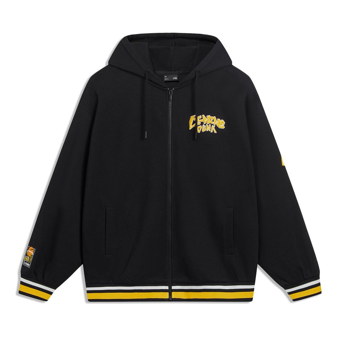 Li-Ning Hoops Graphic Hooded Jacket 'Black' AWDT549-2