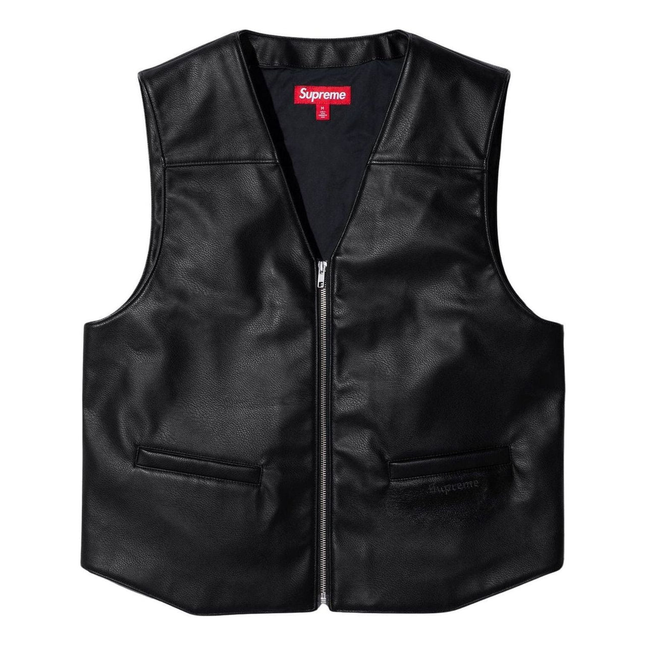 Supreme x Toy Machine Faux Leather Vest 'Black Red' SUP-SS24-074