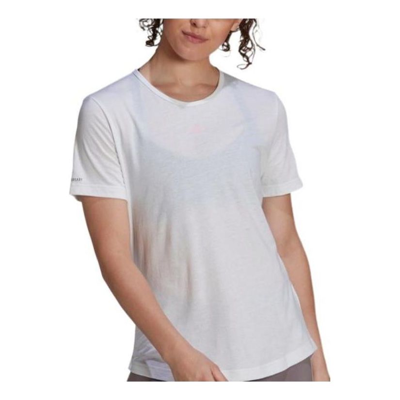 (WMNS) adidas U4U AEROREADY T-Shirt Asia Sizing 'White' GN4969