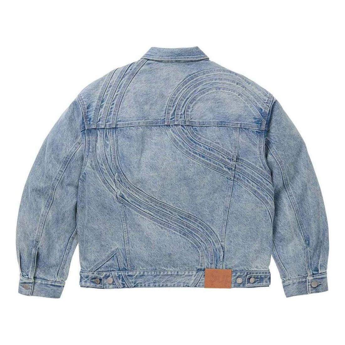 Supreme S Logo Denim Trucker Jacket 'Teal' SUP-SS24-056
