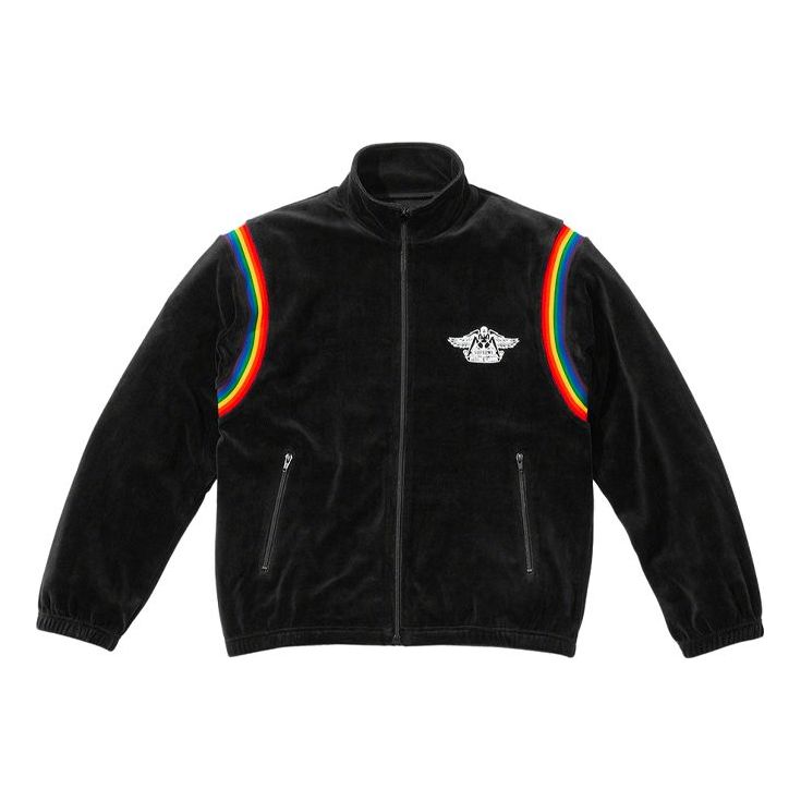 Supreme x HYSTERIC GLAMOUR Velour Track Jacket 'Black White' SUP-SS21-543