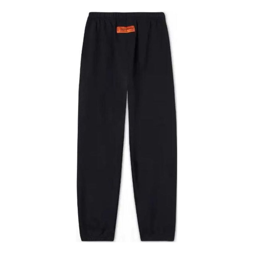 HERON PRESTON Flaming Skull Sweat Pants 'Black White' HMCH027F22JER0011001