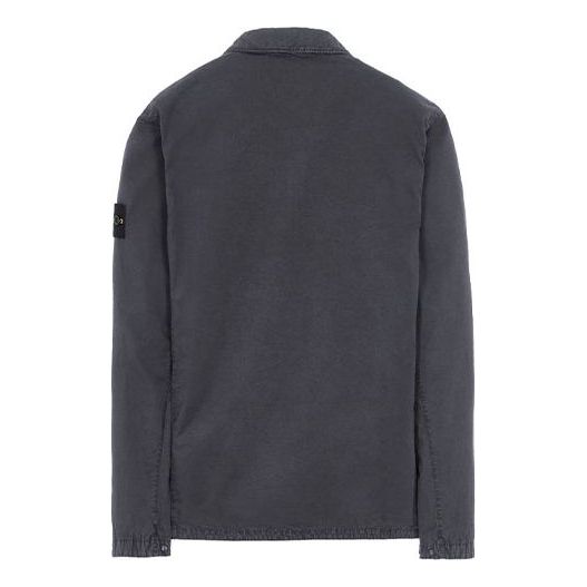 STONE ISLAND Brushed Cotton 2-Pocket Shirt Jacket 'Charcoal' 7615114WN-V0165