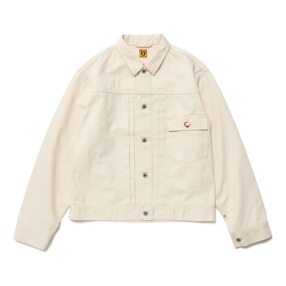 HUMAN MADE Natural Denim Work Jacket 'White' HM25JK021
