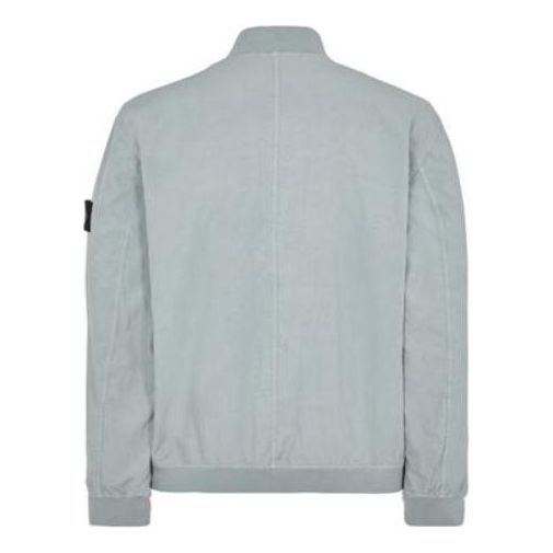 STONE ISLAND Cupro Cotton Twill Bomber Jacket 'Sky Blue' 781542629-V0041