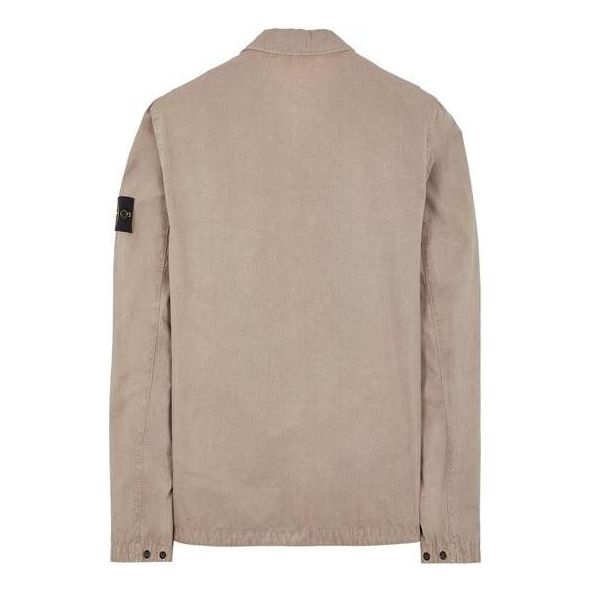 STONE ISLAND Brushed Cotton Canvas Zip Shirt Jacket 'Dove Grey' 7815106WN-V0192