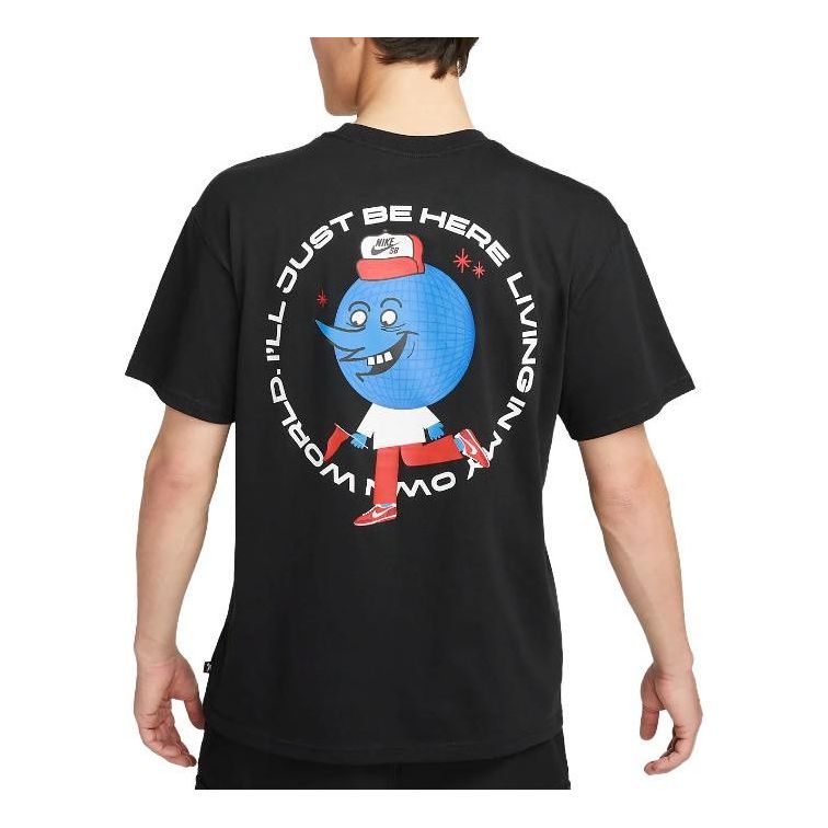 Nike SB Globe Guy T-shirt 'Black' FB8137-010