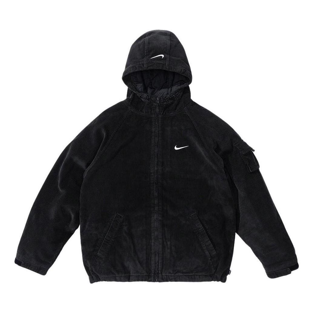 Supreme x Nike Arc Corduroy Hooded Jacket 'Black White' SUP-SS22-823