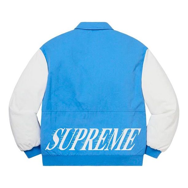 Supreme Twill Varsity Jacket 'Blue White' SUP-SS20-615